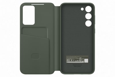 Samsung Galaxy S23+ Smart Clear View Wallet Cover - Khaki