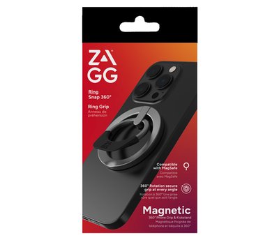 Zagg Snap 360 Magnetic Ring - Black