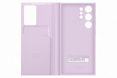 Samsung Galaxy S23 Ultra Smart Clear View Wallet Cover - Lilac Samsung Galaxy S23 Ultra Smart Clear View Wallet Cover - Lilac