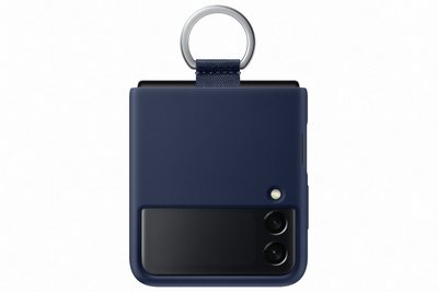 Samsung Galaxy Z Flip3 5G Silicone Cover with Ring - Navy
