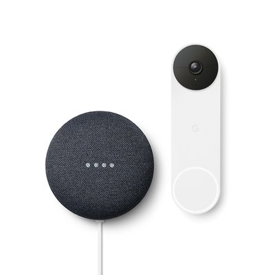 Google Nest Mini & Doorbell Starter Kit - Charcoal/Snow
