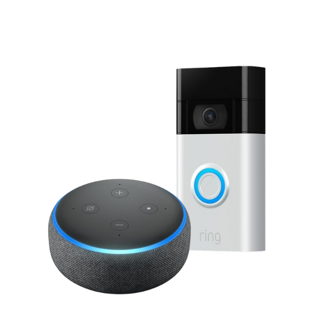 Ring Video Doorbell Starter Kit - Charcoal Fabric/Satin Nickel Ring Video Doorbell Starter Kit - Charcoal Fabric/Satin Nickel
