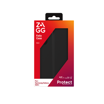 Zagg Samsung Galaxy S24+ Essential Folio Case - Black